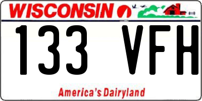 WI license plate 133VFH