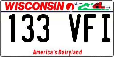 WI license plate 133VFI