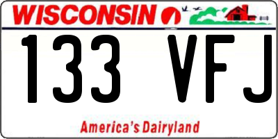 WI license plate 133VFJ