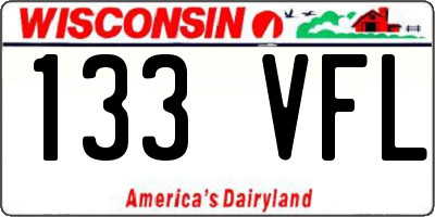 WI license plate 133VFL