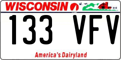 WI license plate 133VFV