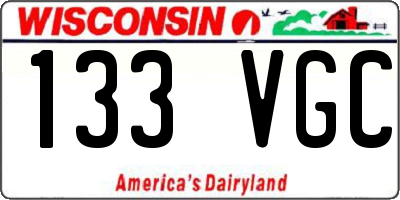 WI license plate 133VGC