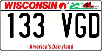 WI license plate 133VGD