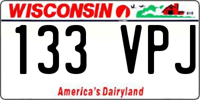 WI license plate 133VPJ