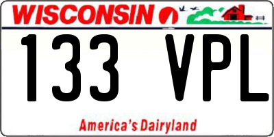 WI license plate 133VPL