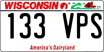 WI license plate 133VPS