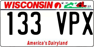 WI license plate 133VPX