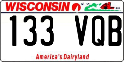 WI license plate 133VQB