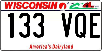 WI license plate 133VQE