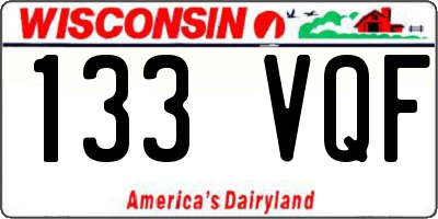WI license plate 133VQF
