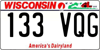 WI license plate 133VQG