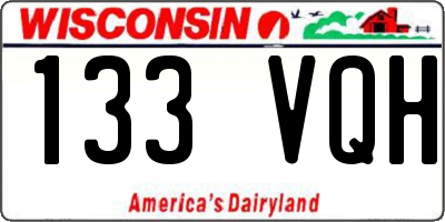 WI license plate 133VQH