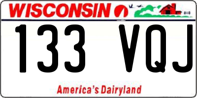 WI license plate 133VQJ