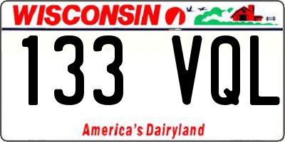 WI license plate 133VQL
