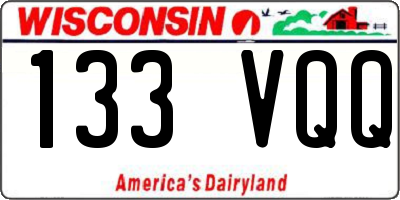 WI license plate 133VQQ