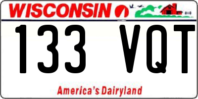 WI license plate 133VQT