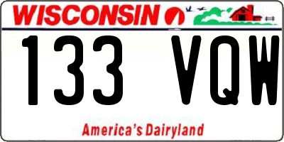 WI license plate 133VQW