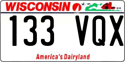 WI license plate 133VQX