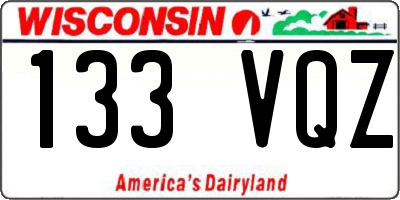 WI license plate 133VQZ