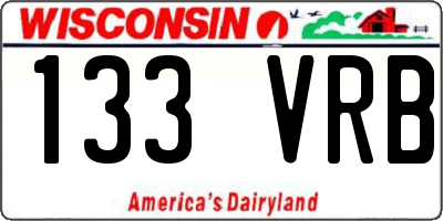 WI license plate 133VRB