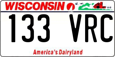 WI license plate 133VRC