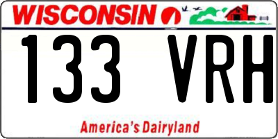 WI license plate 133VRH