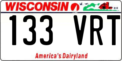 WI license plate 133VRT