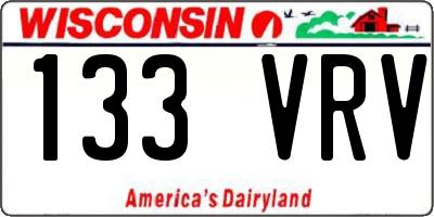 WI license plate 133VRV