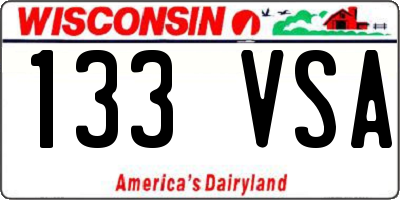 WI license plate 133VSA