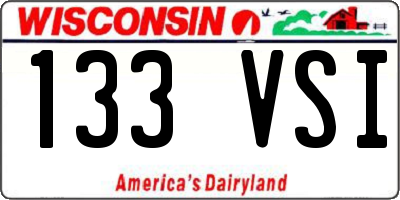 WI license plate 133VSI