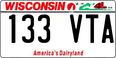 WI license plate 133VTA