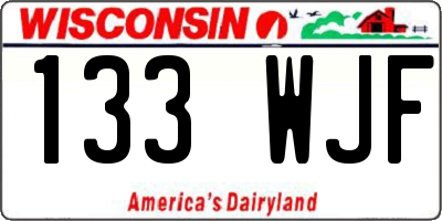 WI license plate 133WJF
