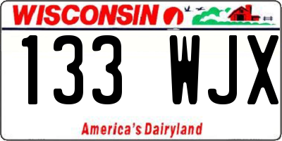 WI license plate 133WJX