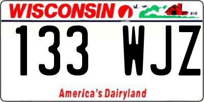 WI license plate 133WJZ