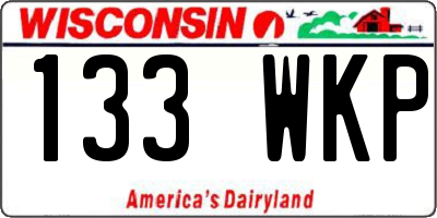 WI license plate 133WKP