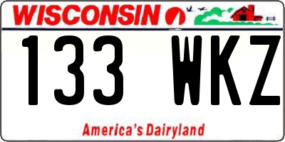 WI license plate 133WKZ