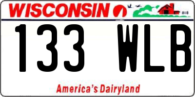 WI license plate 133WLB