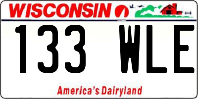 WI license plate 133WLE