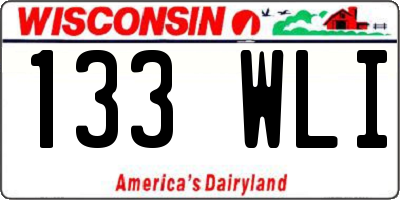 WI license plate 133WLI