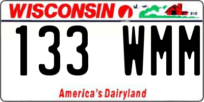 WI license plate 133WMM