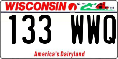 WI license plate 133WWQ