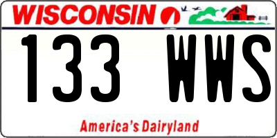 WI license plate 133WWS