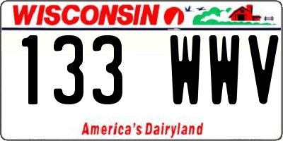 WI license plate 133WWV