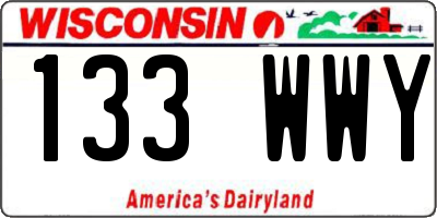 WI license plate 133WWY