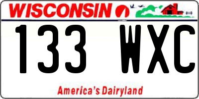 WI license plate 133WXC