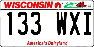 WI license plate 133WXI
