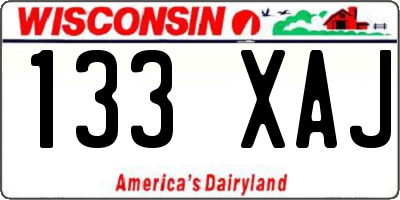 WI license plate 133XAJ
