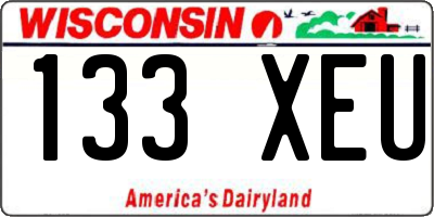 WI license plate 133XEU