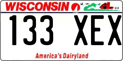 WI license plate 133XEX