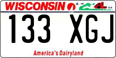 WI license plate 133XGJ